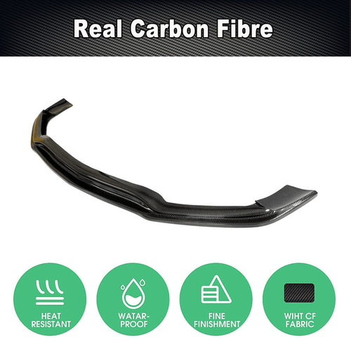 For Benz W212 E400 E300 Sport 2014-16 REAL CARBON Front Bumper Lip Spoiler Chin - Picture 7 of 12