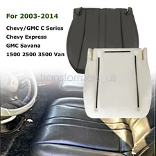 Driver Bottom Leather Seat Cover + Foam Dark Gray For 2003-2014 Chevy C Series