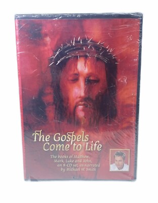 The Gospels Come to Life 8 Audio CD Set Michael Smith Vtg 2002     torn plastic