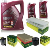 MANN-FILTER Inspektionspaket Mannol 7L Energy Combi Ll 5W-30 FüR Nissan NP300