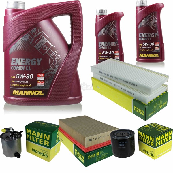 MANN-FILTER Inspektionspaket Mannol 7L Energy Combi Ll 5W-30 FüR Nissan NP300-image