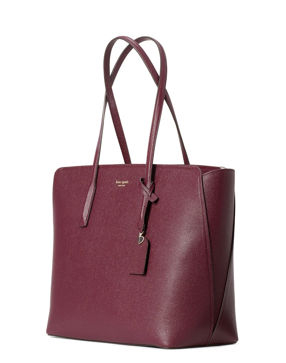 Kate Spade Margaux Large Leather Tote Shopper Shoulder Bag Deep