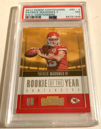 2017 Panini Contenders ROY Rookie Of The Year PATRICK MAHOMES II RC #RY-3 PSA 7