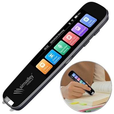 SIMVALLEY MOBILE Übersetzer-Stift, 142 Online-Sprachen, Scan-Funktion, Touch-Display