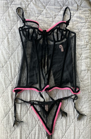 VINTAGE Agent Provocateur Babette corset size 32B & String O/S  NWOT