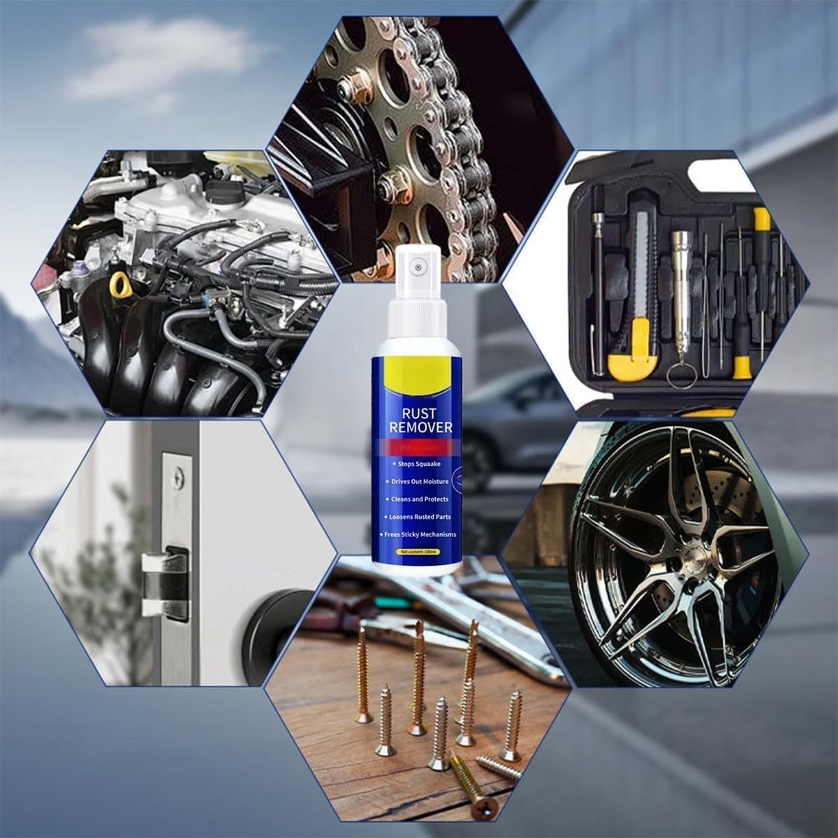 Wangle Rust Remover, Anti-Rust Lubricant Spray & Rust Remover Easy  Application