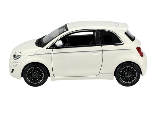 BBURAGO 2023 FIAT 500e WHITE 1:24 DIE CAST METAL MODEL NEW IN BOX 21110 - Picture 5 of 9