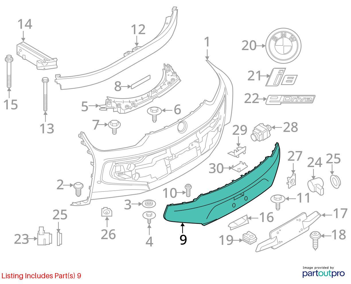 BMW i8 2014-2020 Rear Bumper panel