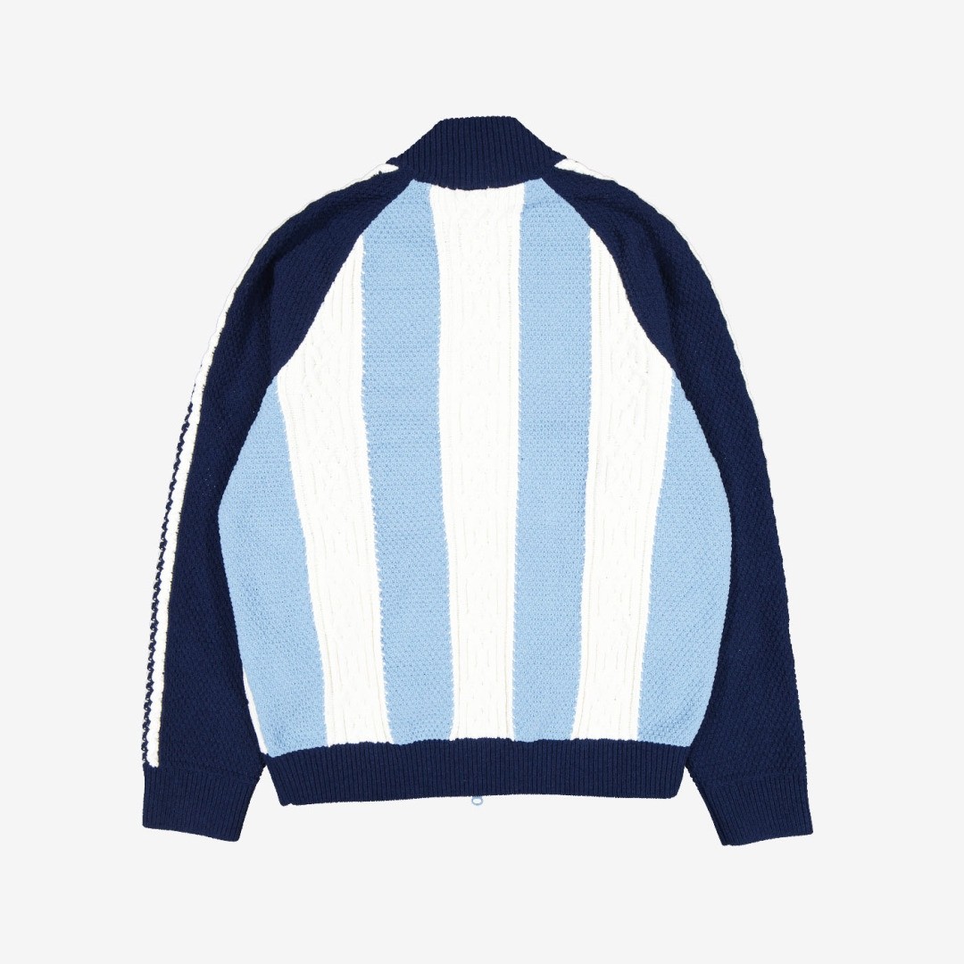 adidas Originals Archive Cutline Knit Track Top Retro Blue Jacket Women Size