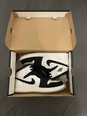 Nike Air Jordan 1 Mid SE Diamond GS White Black Size 6Y DN4321