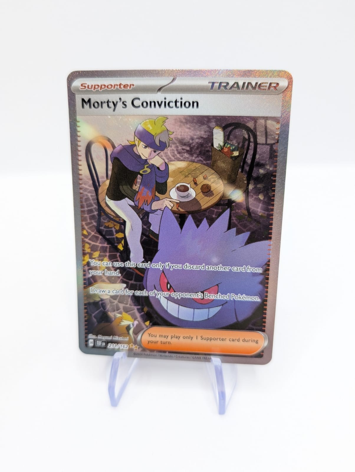 Pokemon Card Mortys Conviction 211/162 Near Mint Trainer Temporal Forces holo