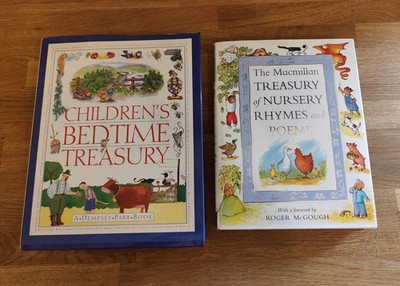 BOOK - Set Of X2 Bedtime Treasury Hardback Bundle Nursery Rhymes Poems 
