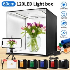 24"x24" Foldable LED Photo Light Box Tent Large Portable Cube Studio Photography