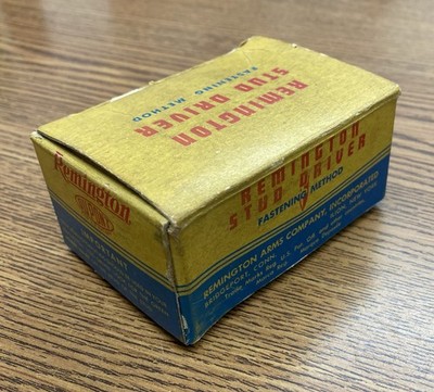 Vintage Remington Stud Driver Fastening Method  EMPTY -Hard to Find Fastener Box