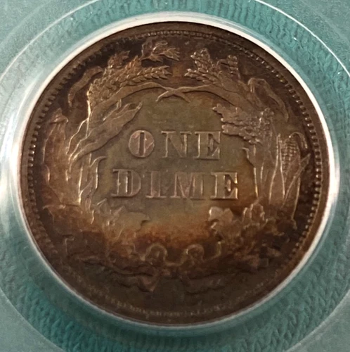 1876 US 10C Proof Seated Liberty Dime PCGS Genuine