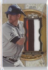 2013 Topps Triple Threads Unity Jumbo Relics Gold 4/9 Chase Headley 0n7