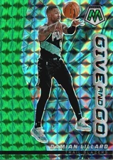 2022-23 Panini Mosaic #6 Damian Lillard Give and Go Mosaic Green