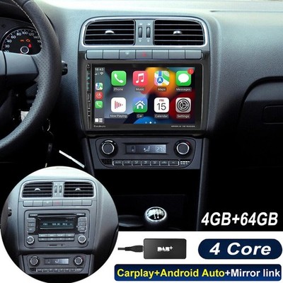 DAB+ Autoradio Für VW Polo 6R 6C 2009-17 Android 14 Carplay GPS Navi BT WIFI SWC