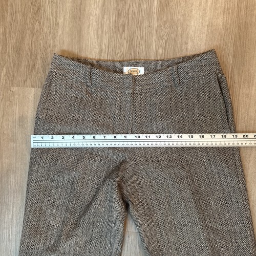 Talbots Women’s Tweed Wool Blend Dress Pants Brown Wide Leg Size 6 Lined - Picture 9 of 15
