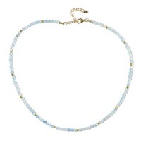 Cavill Halskette Aquamarin 32,21Ct HäMatit Vergoldet 925 Silber