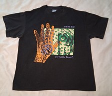 Vintage 1987 Genesis Invisible Touch XL T-Shirt + Original Ticket Stub Cleveland