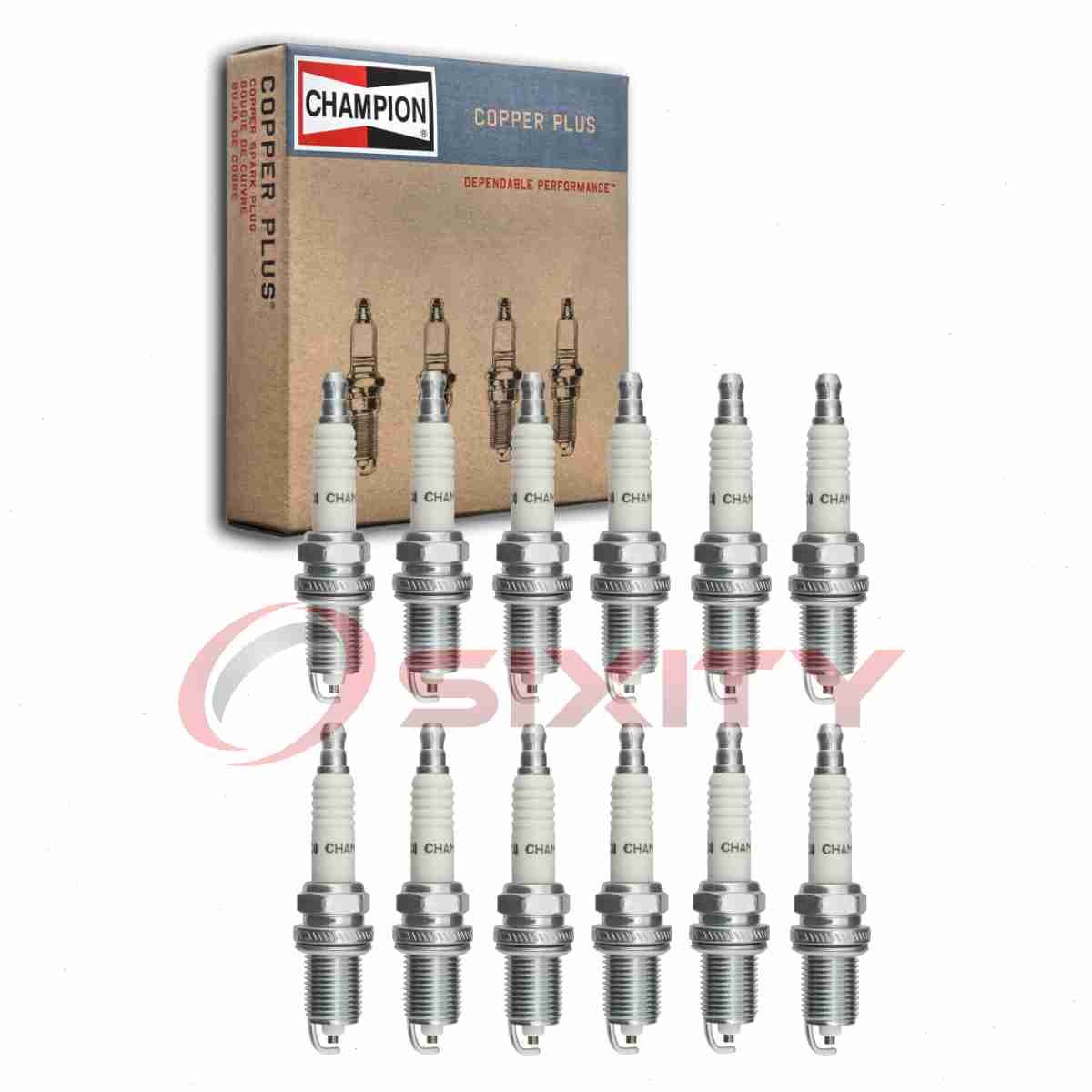 12 pc Champion Copper Plus Spark Plugs for 1989-1994 Porsche 911 3.6L H6 sf