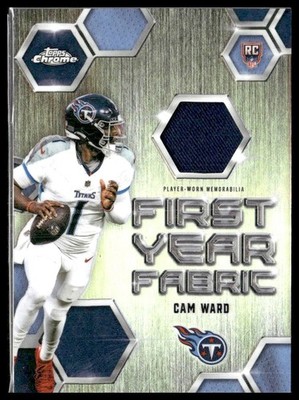 2025 Topps Chrome FYF-CW Cam Ward First Year Fabric Rookie RC Tennessee Titans