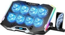 ICE COOREL Gaming Laptop Cooling Pad with 8 Cooling Fans, Laptop Fan Cooler Pad