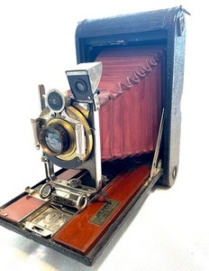 Kodak Folding No 4A Model A Red Bellows Vintage Antique Large Format Camera