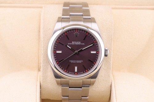 Rolex Oyster Perpetual PURPLE GRAPE 39mm Stainless Steel 114300 Complete Set