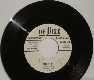 The Guytones This is Love Hunky Dory 45 Promo Doo Wop Vocal Group Soul Dee Jay