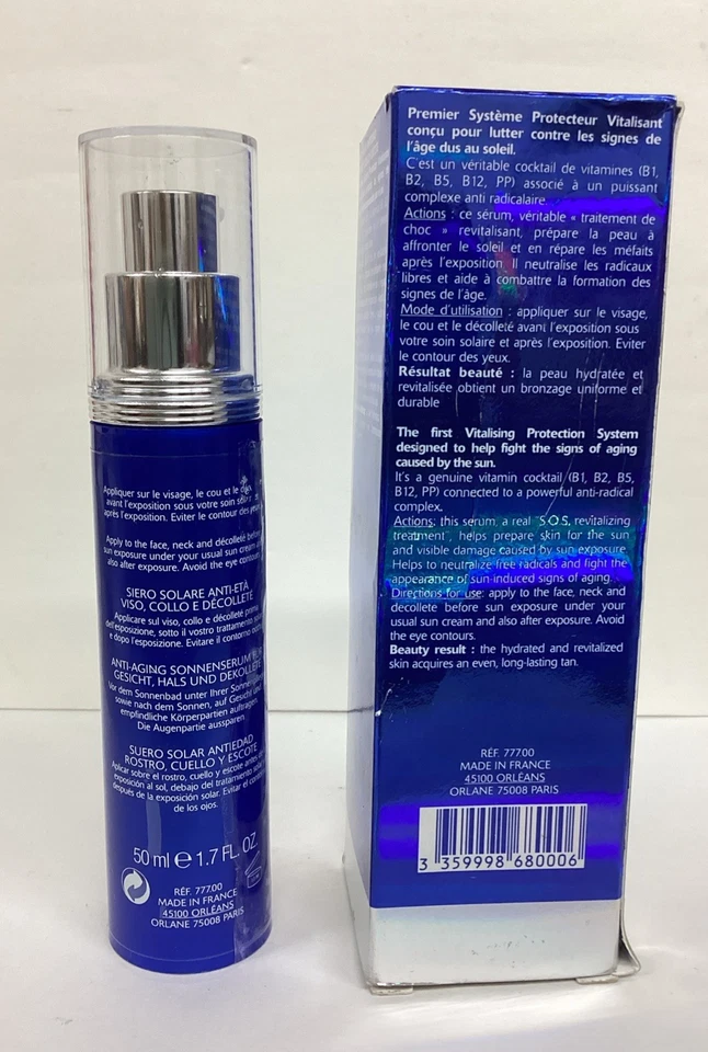 Suero solar antienvejecimiento Orlane Paris cara, cuello y escote 1,7 oz como se muestra en la imagen Foto 3 de 4