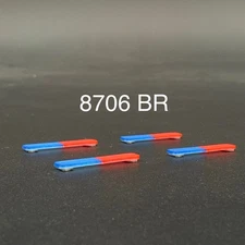 4 Pack 1/87 HO Scale Blue Red LED Style Long Whelen Lightbar Police 8706