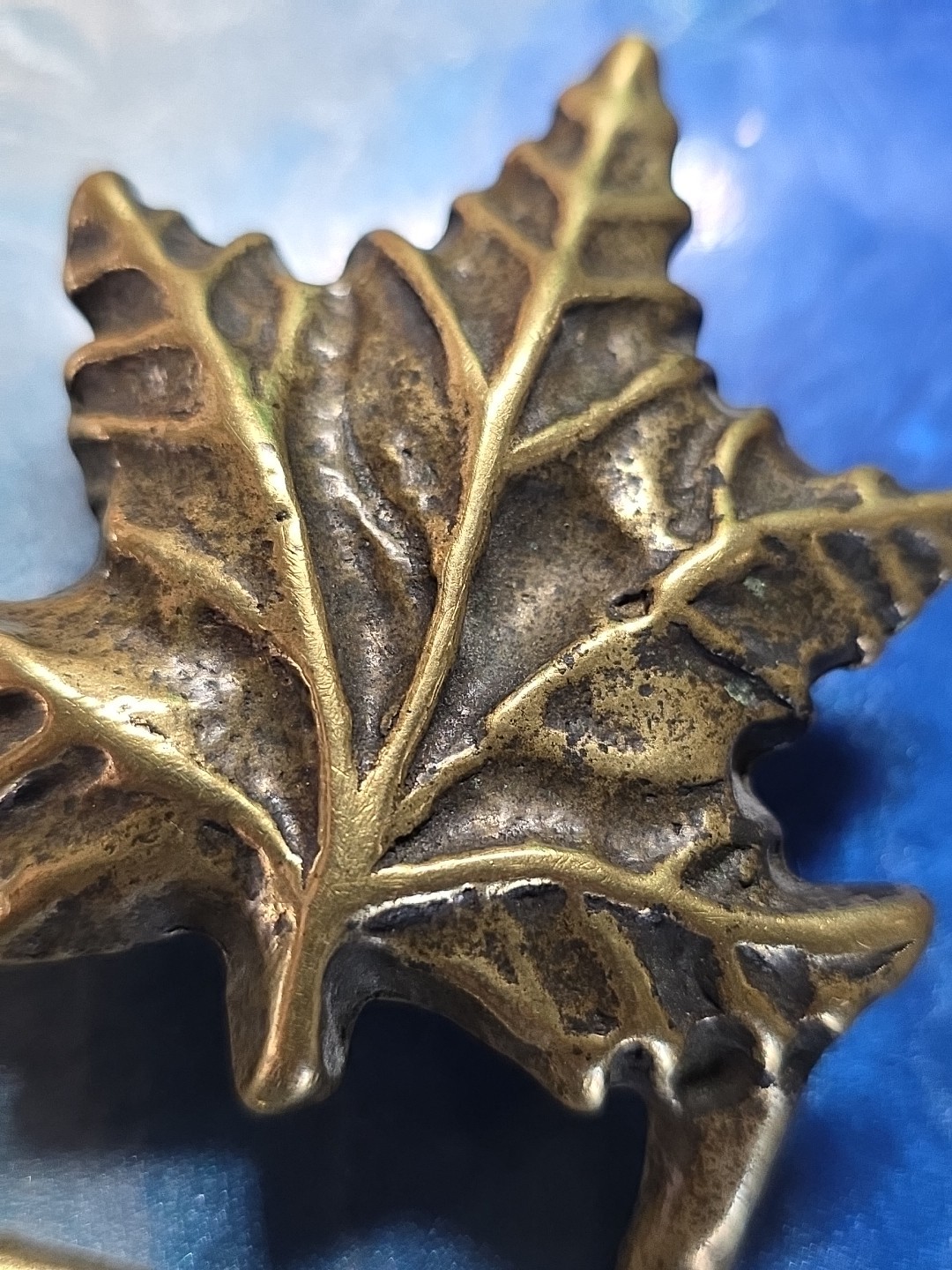 Solid Brass Maple Leaf 1970s Trinity Vintage Belt… - image 11