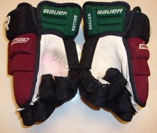 ARIZONA COYOTES Clayton Keller game-worn Bauer Pro Series numbered gloves (2023)