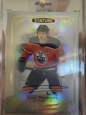 Leon Draisaitl Auto Upper Deck Stature Hockey 2019-20 NHL Hit Parade Oilers