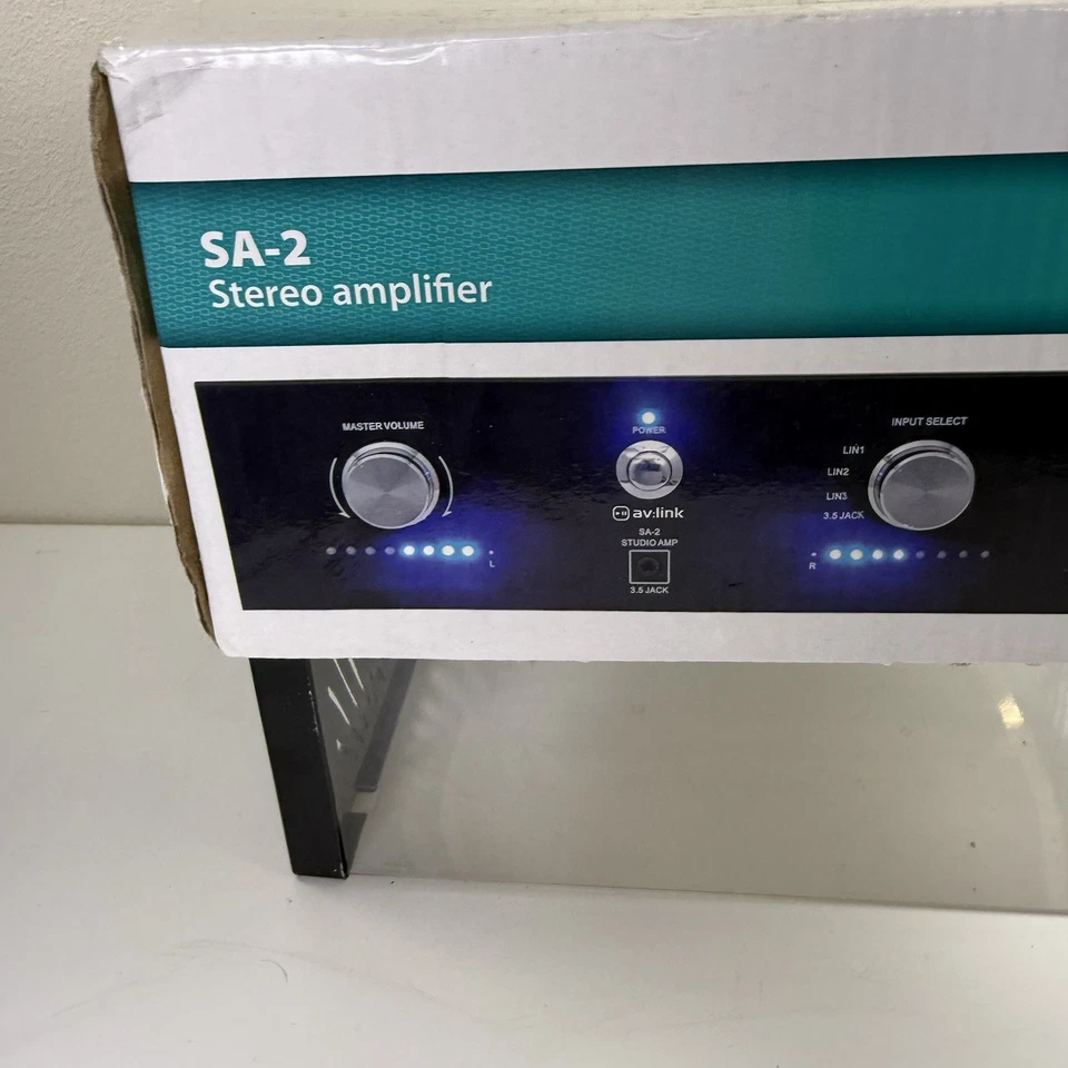 AV LINK SA-2 Stereo Amplifier 100W Max Convection Cooling Silent Operation - Image 3 of 4