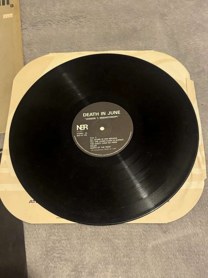 Death In June Lesson 1: Misanthropy Vinyl LP goth neo folk '86 uk ner badvc726 ! Foto 4 de 4