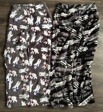 Lot Of 2 Kids Size 10-12 Fleece Pajama Pants - Wonder Nation/Free Country
