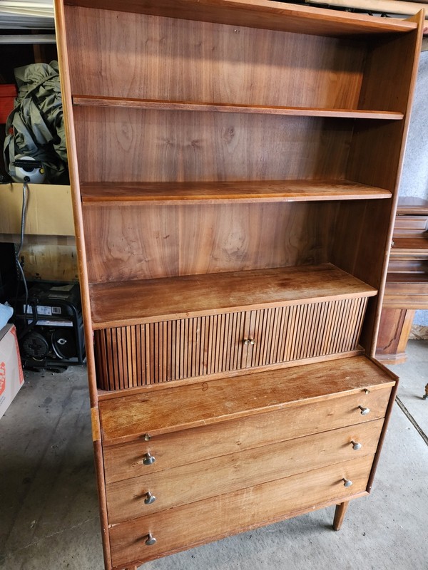 1960s Kipp Stewart Drexel Declaration Secretary Bookcase Mid Century Modern 