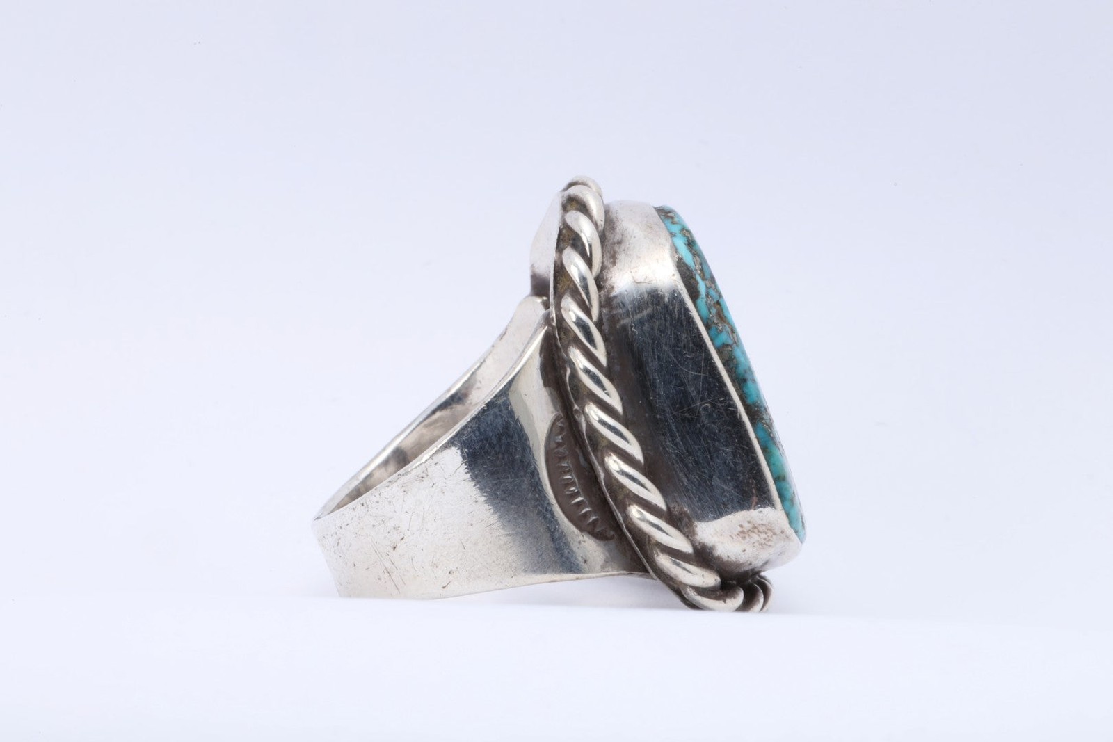 925 Silver Bisbee Turquoise Native Statement Ring… - image 2