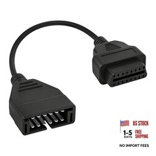 Obd1 Scanner 12 Pin Obd1 To Obd2 16 Pin Socket Conversion Adapter Cable Auto