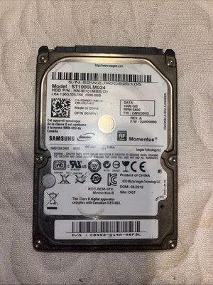 Seagate Momentus ST1000LM024 1000GB 5.4k SATA 2.5'' Hard Drive