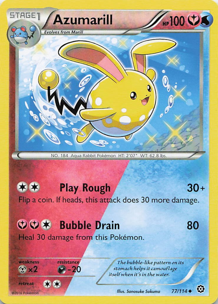 Azumarill Uncommon XY - Steam Siege 77/114 LP Normal NM-LP