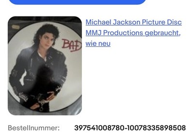 Michael Jackson Picture Disc MMJ Productions gebraucht, wie neu