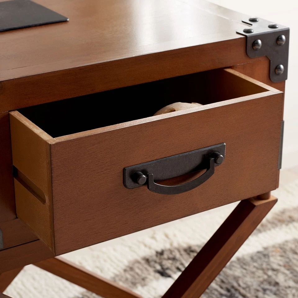 American Homes Collection Dunstan Accent Table, Autumn Leaf - Image 4 of 4