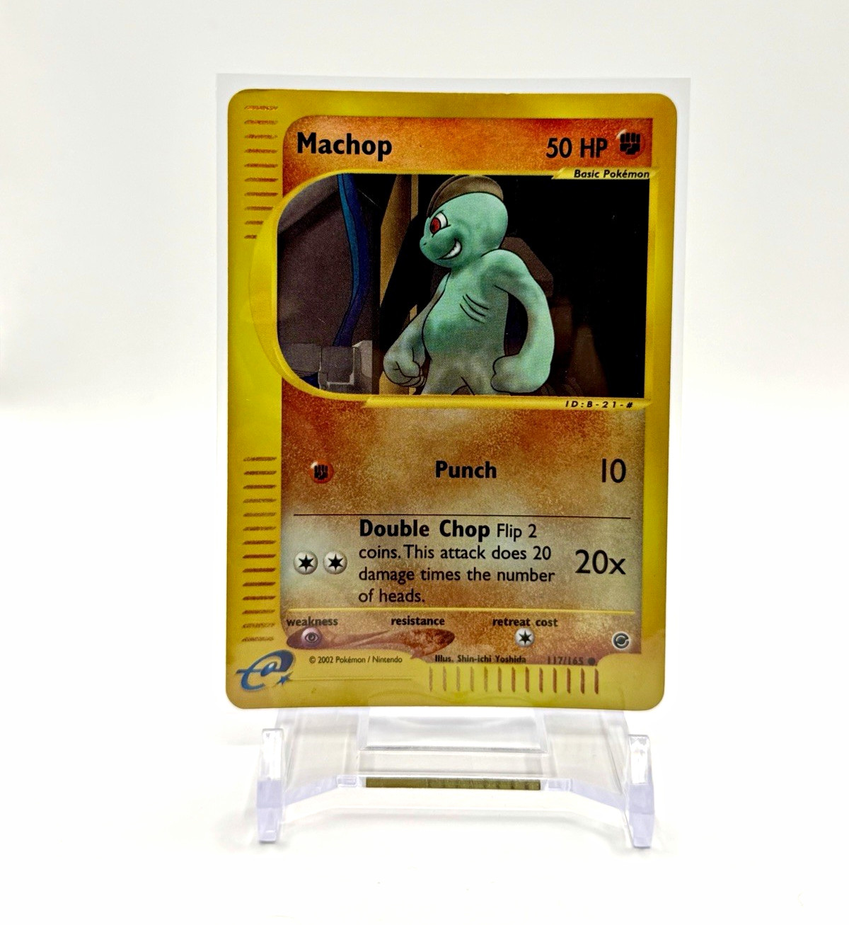 Machop 117/165 - Pokemon Expedition Base Set (Reverse Holo) - MP