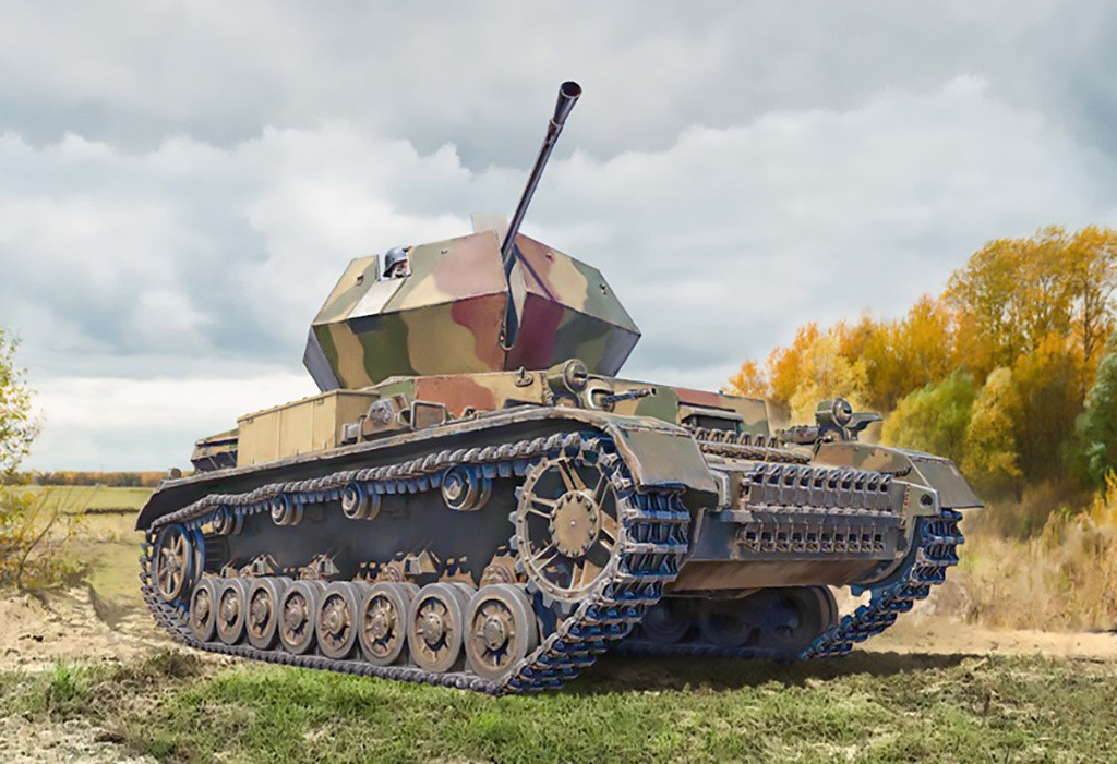 Italeri 1:35 Flakpanzer IV Ostwind Plastic Model Kit