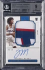 2020 NATIONAL TREASURES JERSEY AUTO GOLD RPA TYRESE MAXEY RC /10 BGS 9 AUTO 10