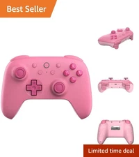 Pink 6-Axis Motion Control Gamepad for Nintendo Switch with Rumble Vibration